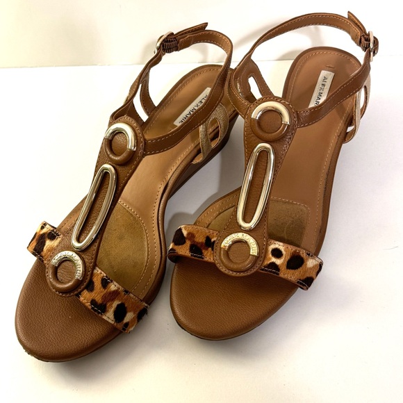 ALEX MARIE Wedge Brown Sandal Sz 7.5 - Picture 12 of 12